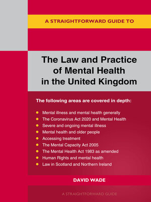 cover image of The Law and Practice of Mental Health in the UK